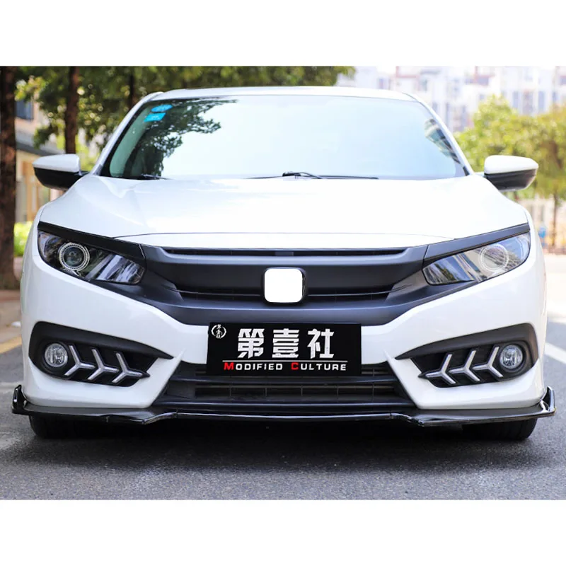 Черный углеродный автомобильный Стайлинг решетка SI передний гриль для Honda Civic 10