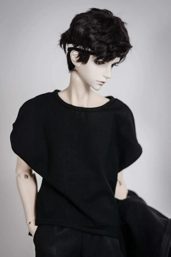Одежда для куклы BJD футболка с коротким рукавом спереди и сзади 2 цвета на 1/4 1/3 MSD