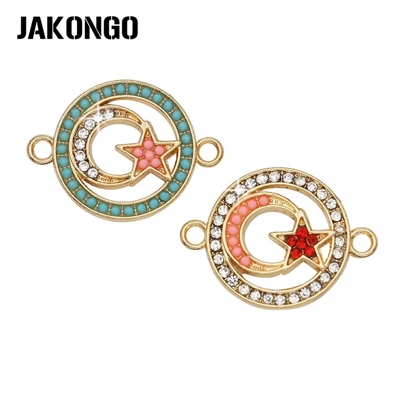 JAKONGO золотой цвет кристалл луна звезда разъем для изготовления ювелирных изделий