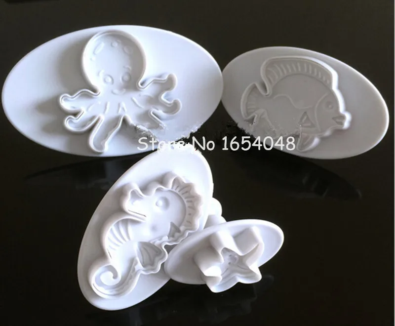 Новинка 4 шт./лот детский пружинный Плунжер для торта с изображением осьминога