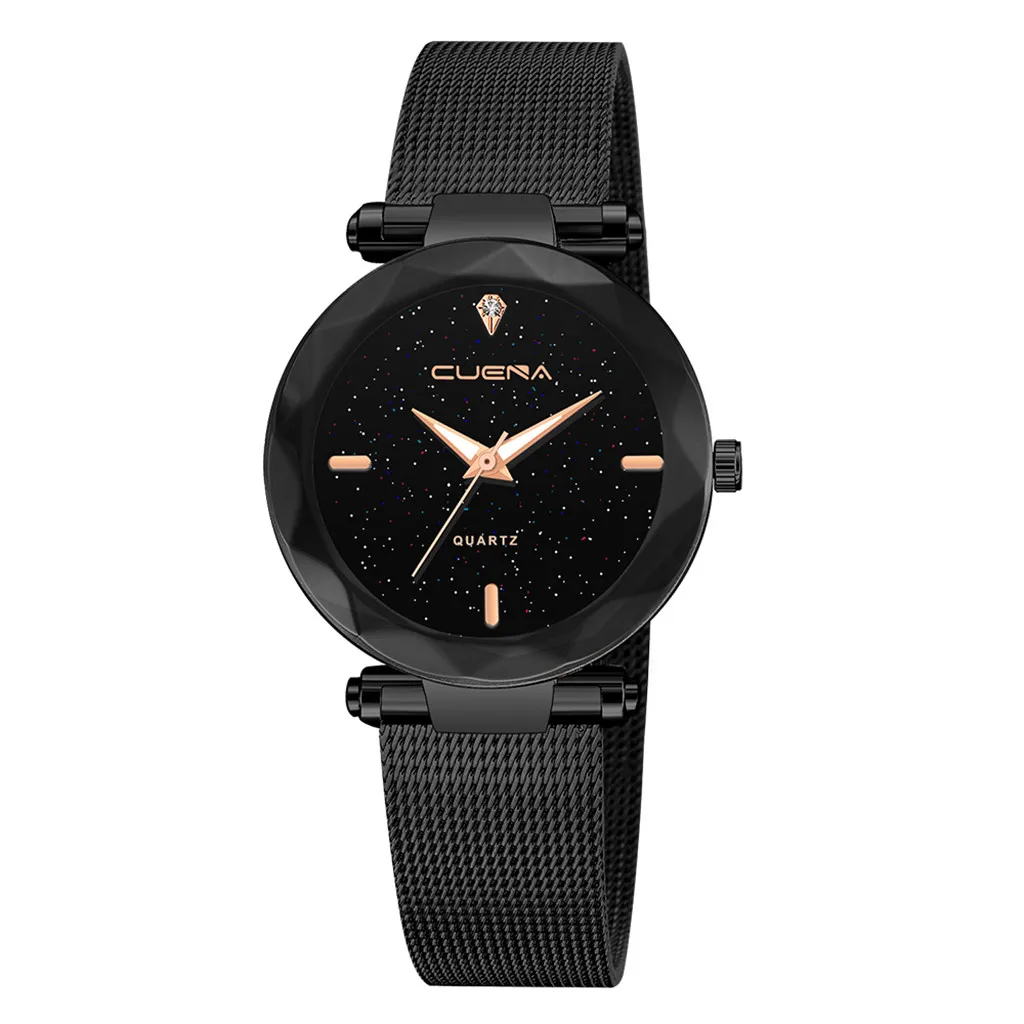 

Women Gold Metal Mesh Stainless Steel Dress Women Fashion Casual Lovers Girls Boys Ladies Metal Quartz Watches 2019 A3
