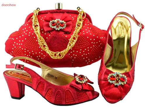 Doershow 2018 итальянской обуви с соответствующими Модные женские туфли и сумки Дизайн