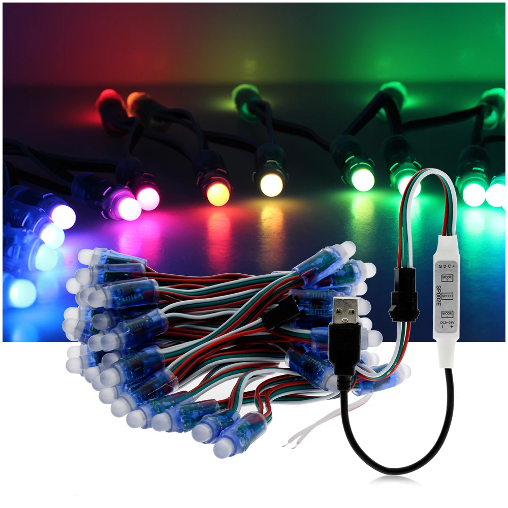 Светодиодная лента RGB свет WS2811 5 V Полный Цвет светодиодный пиксель Праздничная гирлянда на открытом воздухе IP68 Водонепроницаемый светодиодный полосы для вечерние украшения