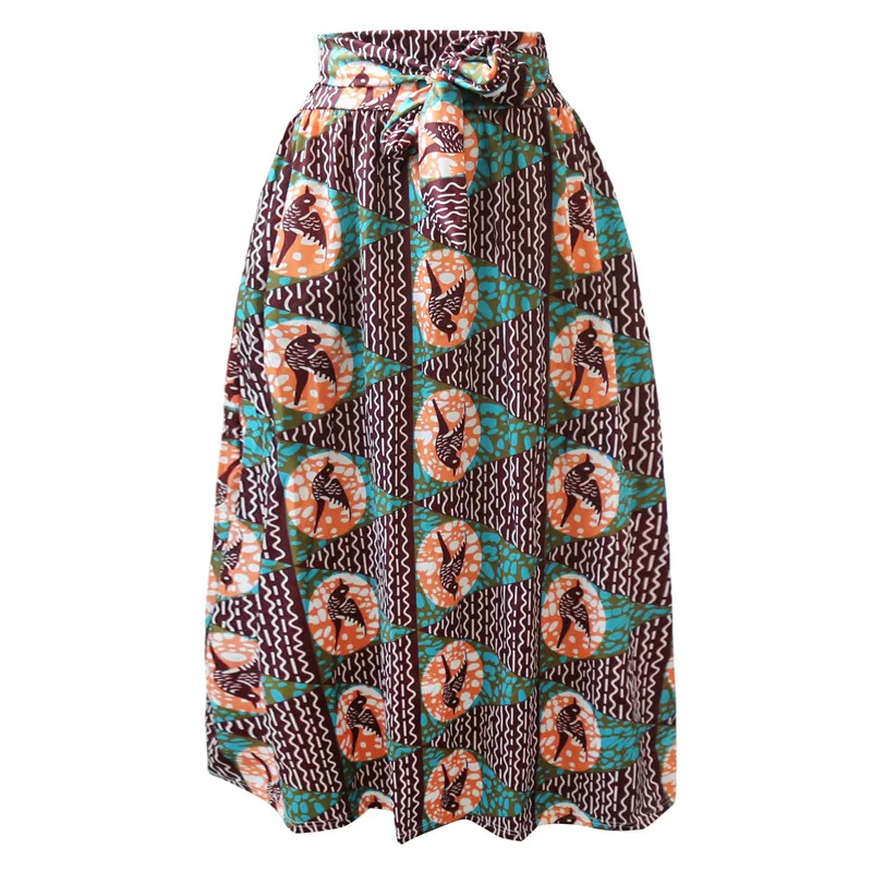 Большие размеры, африканские юбки, одежда 5XL, Анкара, индийская африканская цветная женская летняя и Осенняя мода, бандажная длинная юбка, стиль