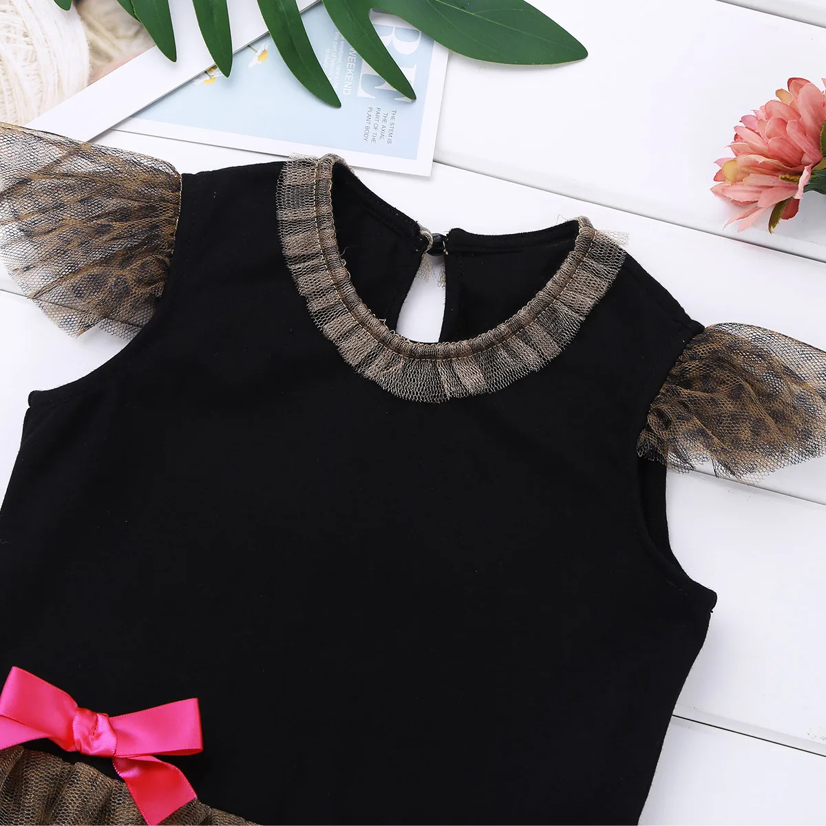 Baby Girl Cat Cosplay Costumes Mesh Cap Sleeves Romper Fancy Dress Carnival Halloween Rompers Newborn Baby Clothes with Headband