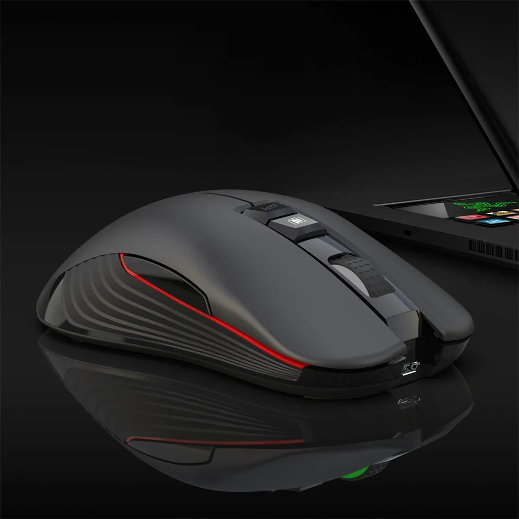 HXSJ T30 эргономичная Беспроводная игровая Бесшумная мышь 3600 точек на дюйм перезаряжаемая Бесшумная мышь высокое качество
