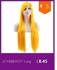 JOY& BEAUTY длинные кудрявые синтетические волосы на кружеве парик из натуральных волос для женщин коричневый ежедневное использование половина рука