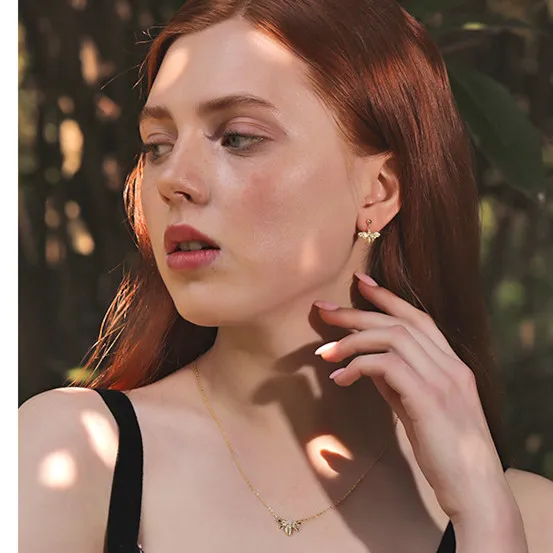 Semulem Tiny Bee простые женские серьги из натуральной 925 Серебряный Модный Ювелирные