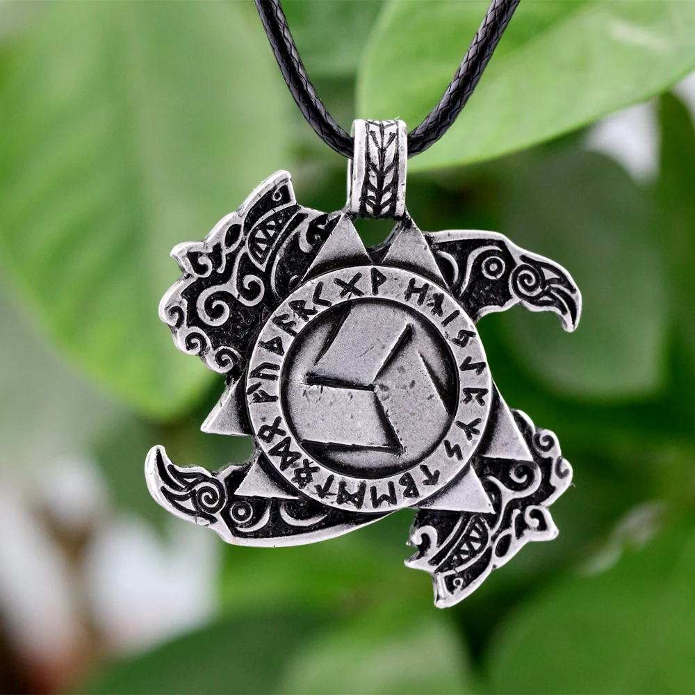 

10 шт. Nodic Valknut Амулет ожерелье легендарный Ворон и голова Волка амулет кулон ожерелье талисман ювелирное изделие