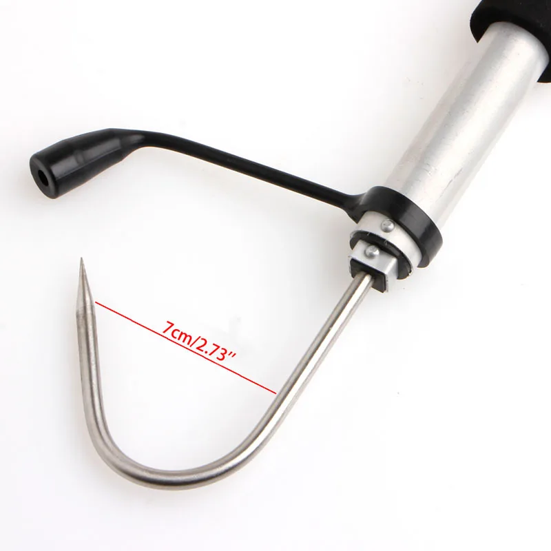 70 см прочный телескопический выдвижной рыболовный крючок для подледной и