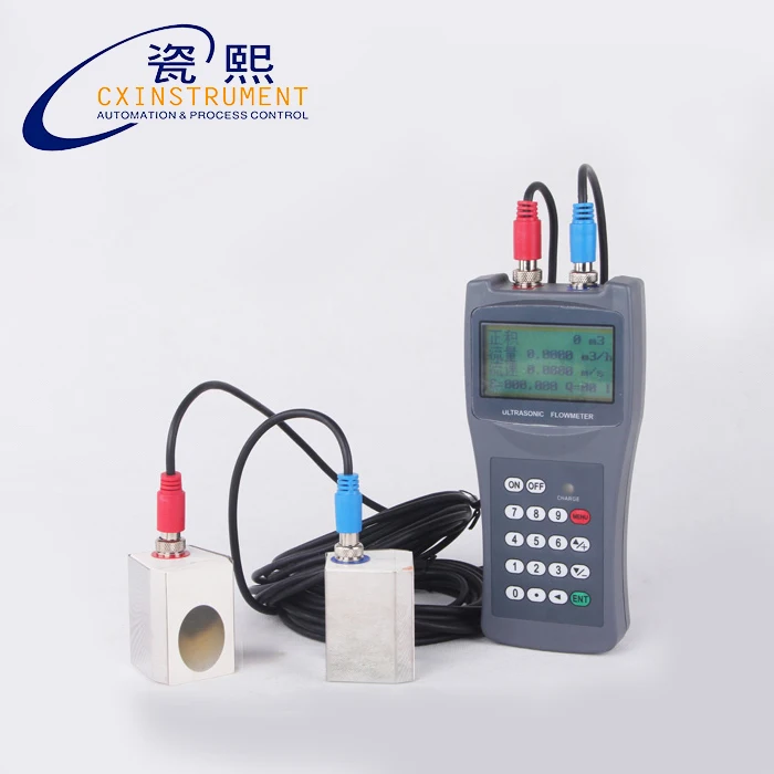 

Handheld ultrasonic flow meter with Small Bracket Sensor DN15~DN100 1% accuracy LCD display Digital Water Flow Meter