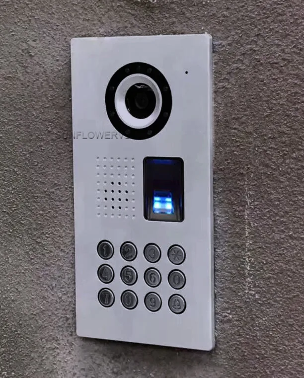 SUNFLOWERVDP отпечаток пальца видеодомофон Rfid открытый замок Видео дверной телефон