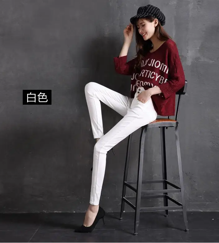 2017 Весна и осень модная повседневная сексуальная высокая талия туго тонкие