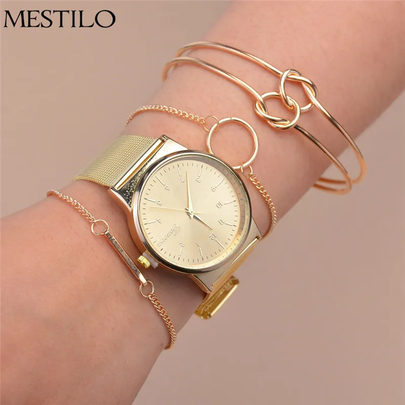 MESTILO новые золотые круглые привязанные провода Открытый браслет Браслеты