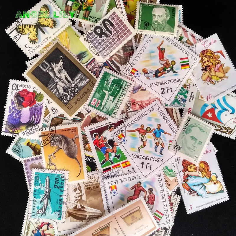 100 Pcs/lot Postage Stamps Good Condition Used With Post Mark From All The World Stamp Collecting Estampillas De Correo