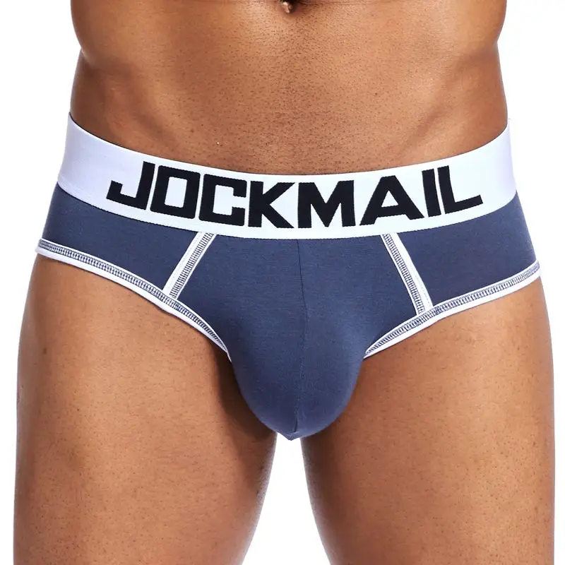 Бренд JOCKMAIL мужские сексуальные трусы брифы для геев пенис чехол с открытой