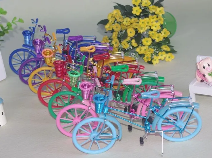 Free shippinh with Aluminum handicraft Color wheel bike model/with Basket/cjh-B |