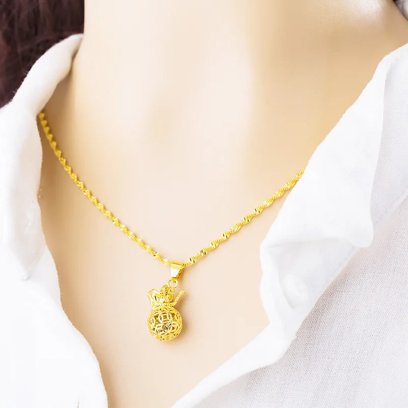Полая Золотая подвеска мешок благословения благословение благосклонность монет