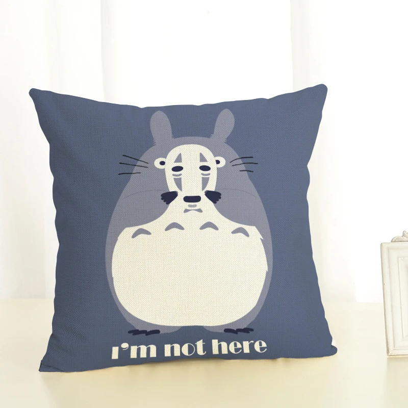 Totoro Cushion Cover Home Decor Case Houseware Throw Pillowcase Linen Square 45x45cm Cojines | Дом и сад