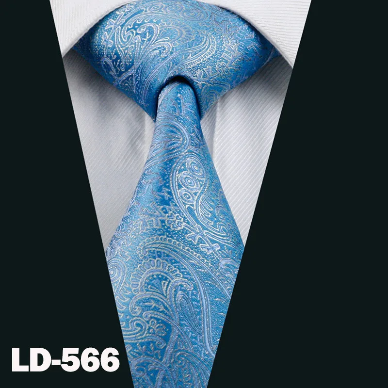 LD-566 29 Colors Classic Red Wedding Ties For Men Gifts Party Fashion Designer Gold Teal Solid Silk Men Neckties 8.5cm Dropshipping Tie - Цвет: LD-566