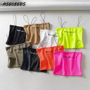 Женский топ с надписью Boho, летний сексуальный неоновый укороченный топ с надписью, белый, 2019