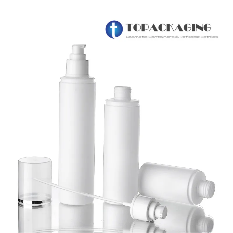 100/120/150/200 мл бутылка с насосом для лосьона белая пластиковая упаковка шампуня