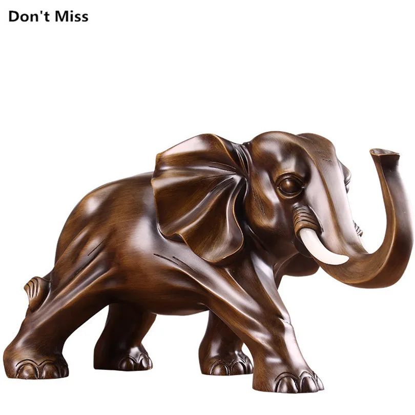 

Mascot Figurine a Pair of Elephant Sculpture Home Decoration Accessories Elephant Statue Office Shop Front Desk Decor Ornaments