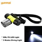 Yunmai new-T6 жесткий фонарь, 3 режима, водонепроницаемый фонарь, мощный подводный фонарь для дайвинга, налобный фонарь, погружной прожектор