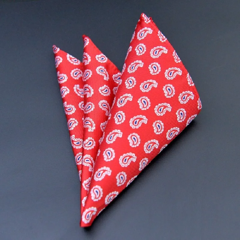 

2020 New Men's Geometric Silk Polyester Handkerchief Fashion Men's Luxury Hanky Pocket Square Wedding Party Business Chest Towel