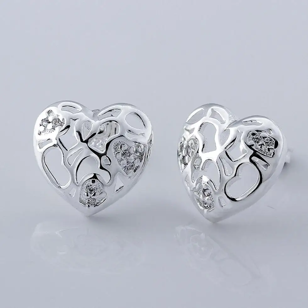 Сердце CE656 # стимпанк колошения Мода для женщин 2014 с серебряным покрытием