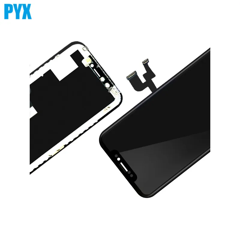 2 шт. Высокое качество для iPhone X lcd XS XR дисплей гибкий неподвижно закрепленная жесткая OLED для iPhone X XS XR ЖК-дисплей мягкий экран 3D сенсорный