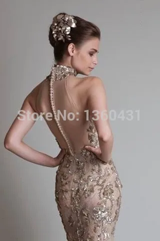 88New Fashion exquisite high evening gowns mermaid zipper dress appliques tulle dresses 2014 vestido longo | Свадьбы и торжества