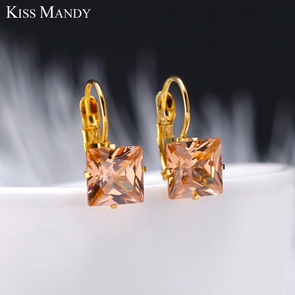 Новое поступление от KISS MANDY женские элегантные серьги из нержавеющей стали с