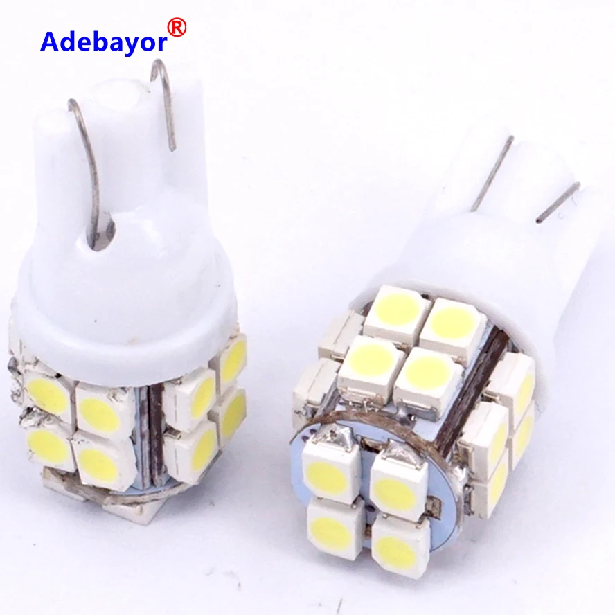 Автомобильные аксессуары 100X T10 W5W 194 168 20 светодиодный 1210 3528 SMD Боковые клиновидные