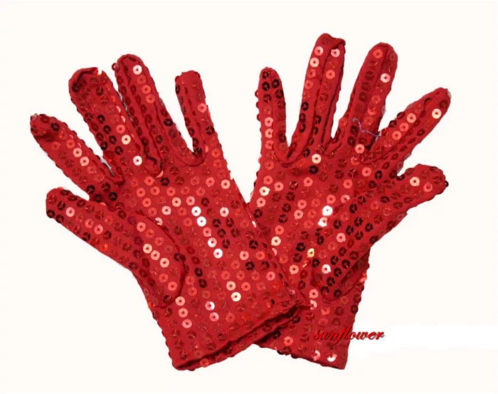 

Halloween Sequin Wrist Gloves for Party Dance Event Kids Unisex Costume Christmas