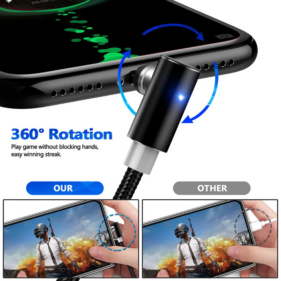 1 м 2 м 2.4A Быстрый Магнитный кабель Micro usb type C зарядное устройство для iPhone X 8 7 samsung Xiaomi магнит Android телефонный кабель Шнур