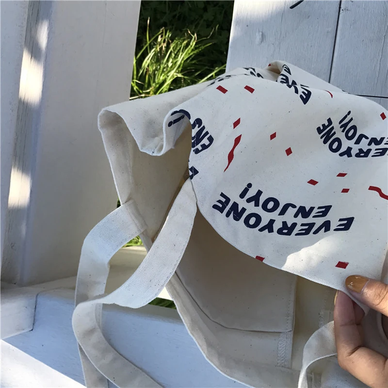 

Reusable Shopping Bags Women Cloth Canvas Bag Large Capacity Foldable Eco Grocery Tote Bag Casual Female Shopper Fabric Handbag