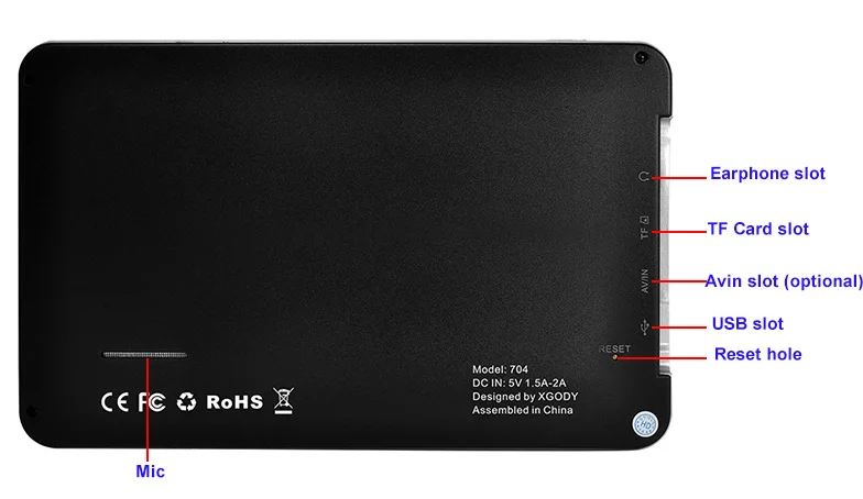 XGODY 7 ''704 автомобильный грузовик gps навигация 128 МБ+ 8 Гб gps навигатор система SAT NAV Европа Австралия Карта Россия Навител бесплатно
