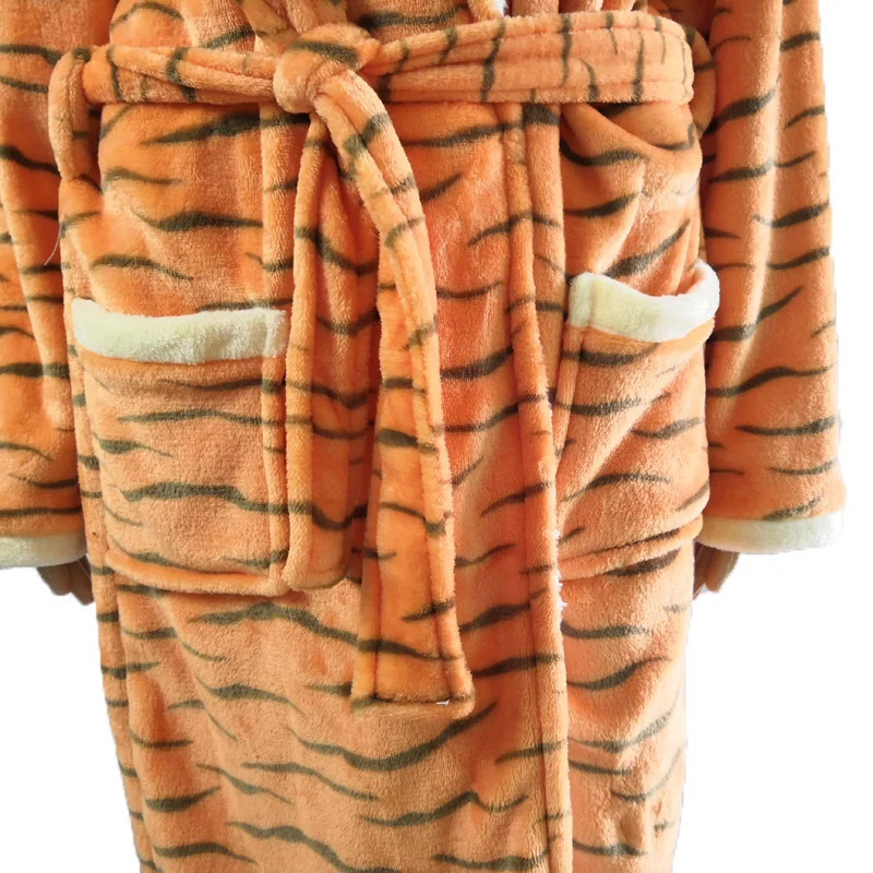 Кигуруми тигр пижамы Косплэй Костюм Onesie мультяшный Халат фланелевый домашняя