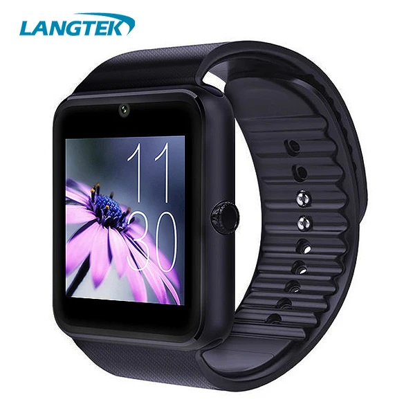 LANGTEK GT08d Bluetooth Смарт часы синхронизации уведомлений поддержка SIM карты памяти