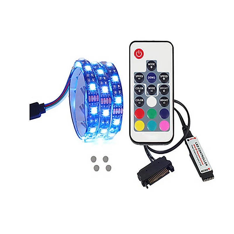 DC 12 V USB мощность Светодиодная лента RGB красочный 5050 SMD HD ТВ Настольный ПК экран подсветка светильник 50 см