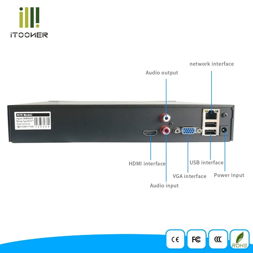 CCTV NVR 1080P Network Video Recorder 8CH H.265 Onvif 2.0 for IP Camera 4.0M/8ch XMEYE P2P Cloud full HD Output | Безопасность и