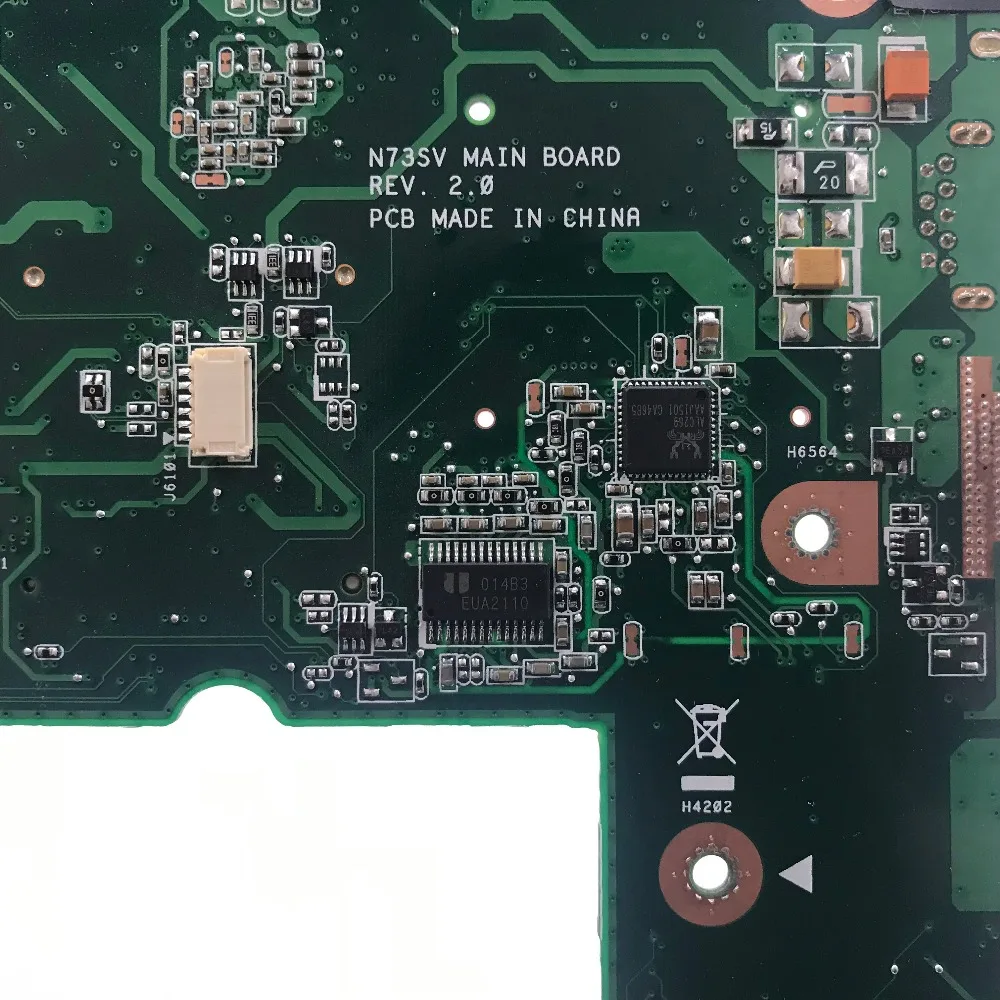 Материнская плата KEFU N73SV для ASUS N73S N73SM GT540M 1G 3 слота ОЗУ материнская ноутбука