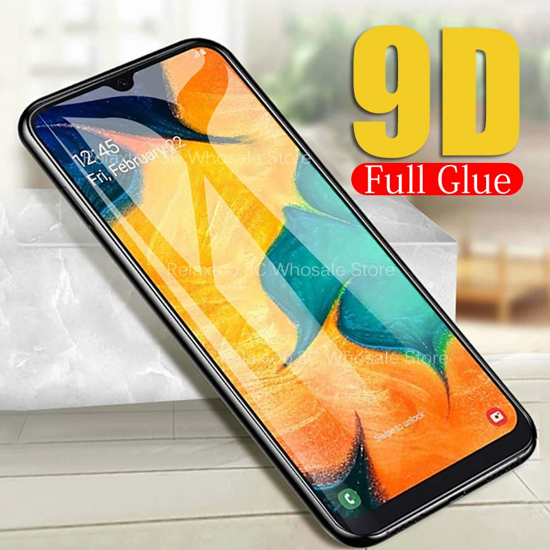 Закаленное стекло 9D с полным клеем для Samsung A40 A70 A30 A50 пленка Galaxy A 50 30 40 70 50a 40a