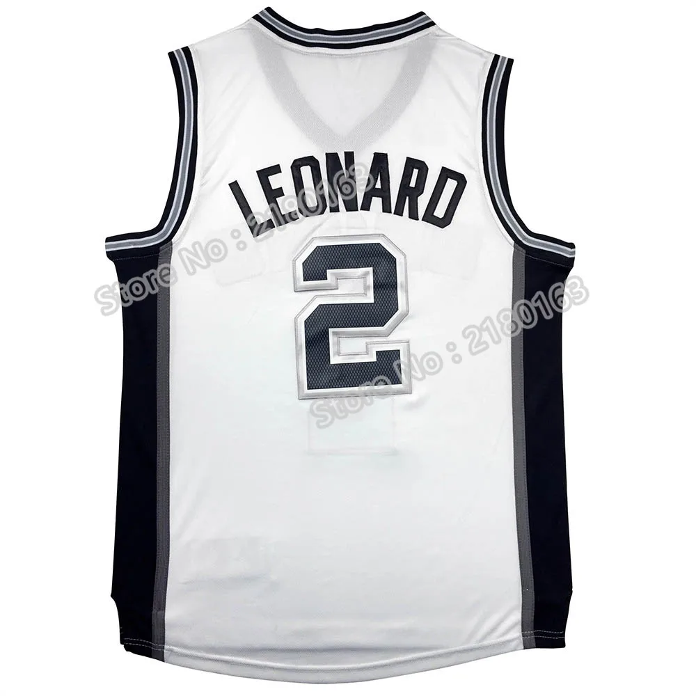 100% Прошитой Kawhi Леонард #2 Баскетбол Джерси Высокое качество молодежи 2 продаж