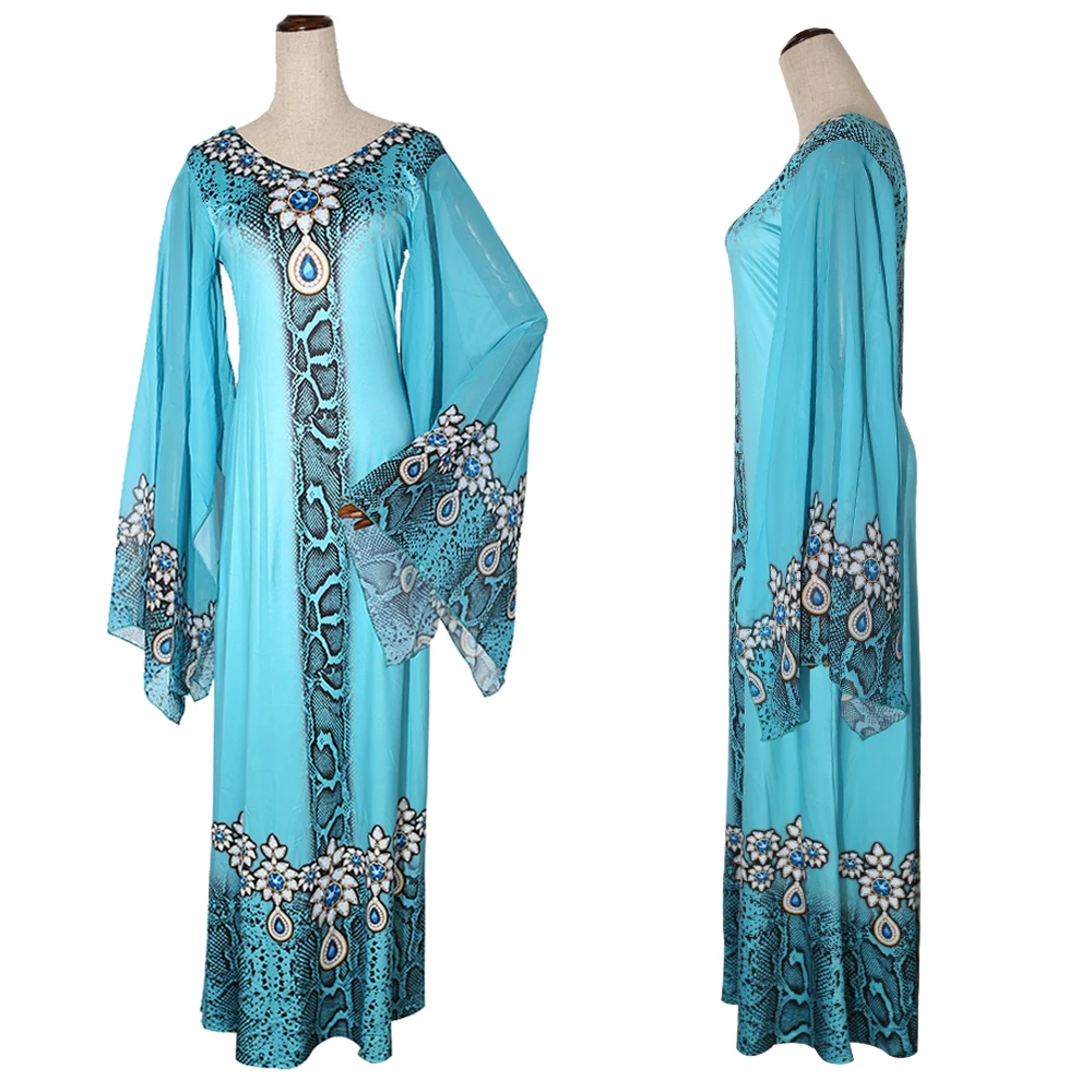 Африканская одежда платья для женщин Новое Африканское Дашики Базен riche robe africaine femme Длинное свободное Макси платье элегантное платье