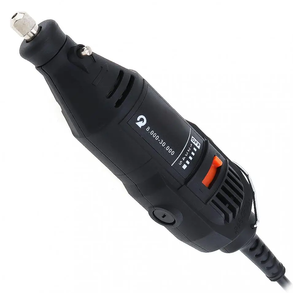 

110V / 220V Mini Stepless Drill Electric Grinder Machine with Spare Carbon Brush Rotary Grinding Head for Cutting Engraving Tool