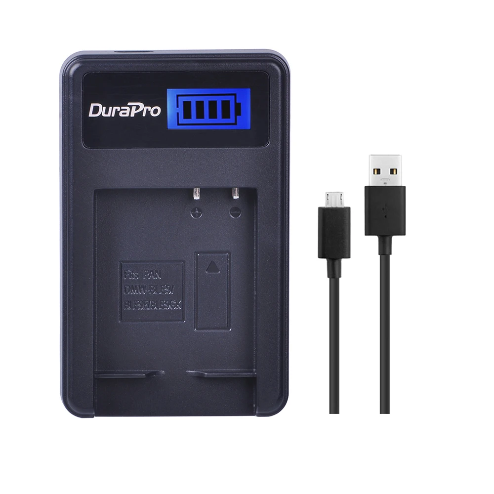 DuraPro ЖК дисплей USB Батарея Зарядное устройство для Panasonic DMW BLE9 BLG10 Lumix DMC GF3 GF5 GF6 GX7