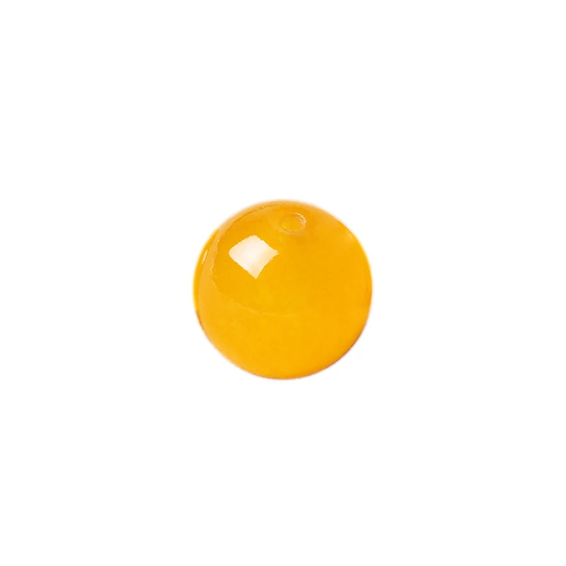 HYACINTH Round Yellow Chalcedony Beads Smooth Fashion Jewelry For Diy Bracelet Necklace Making | Украшения и аксессуары