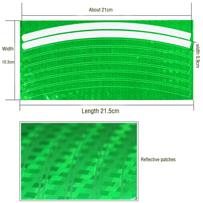 2 шт. Аксессуары для велосипеда наклейки светоотражающие полосы флуоресцентный